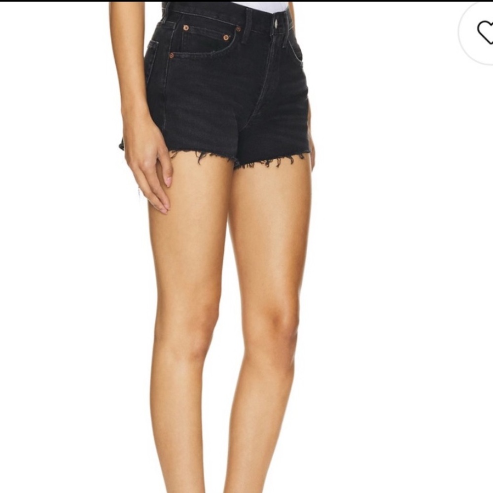 Agolde Parker Black Denim Women's Shorts